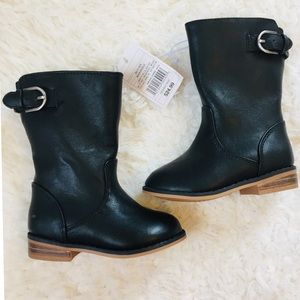 CAT & JACK Toddler Girls Black Riding Boots Size 5